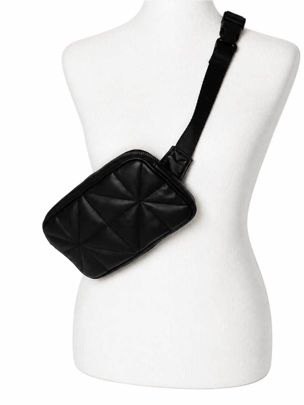 Vera Wang Black Quilted Crossbody Bag